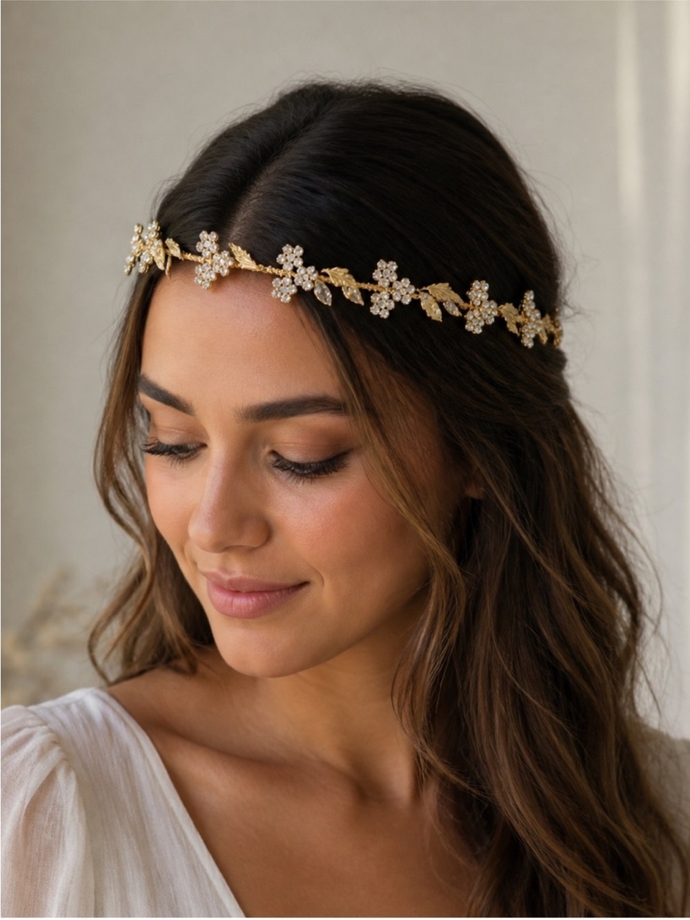 Jennifer Behr Gold Floral Headband - Gold